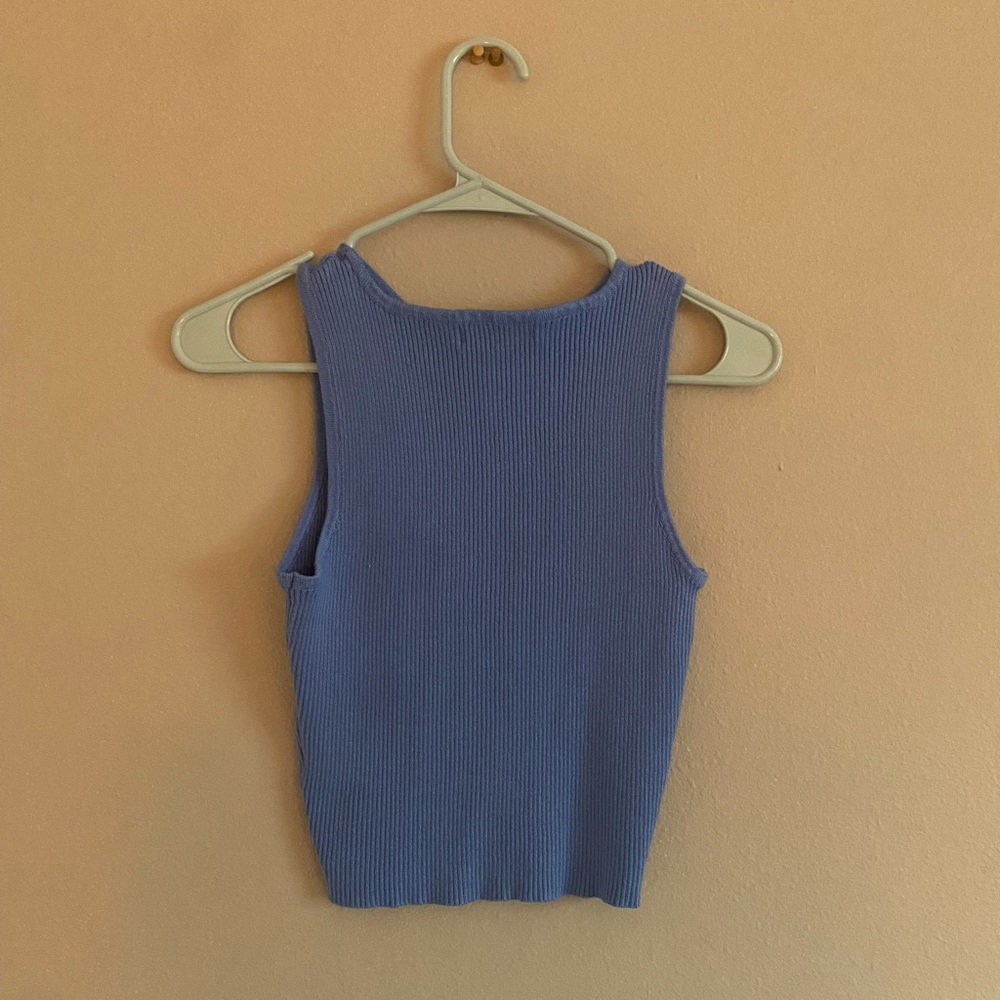 Almost Damous Blue Crop Top - Picture 2 of 3